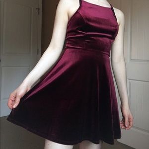 Red Velvet Sleeveless Dress